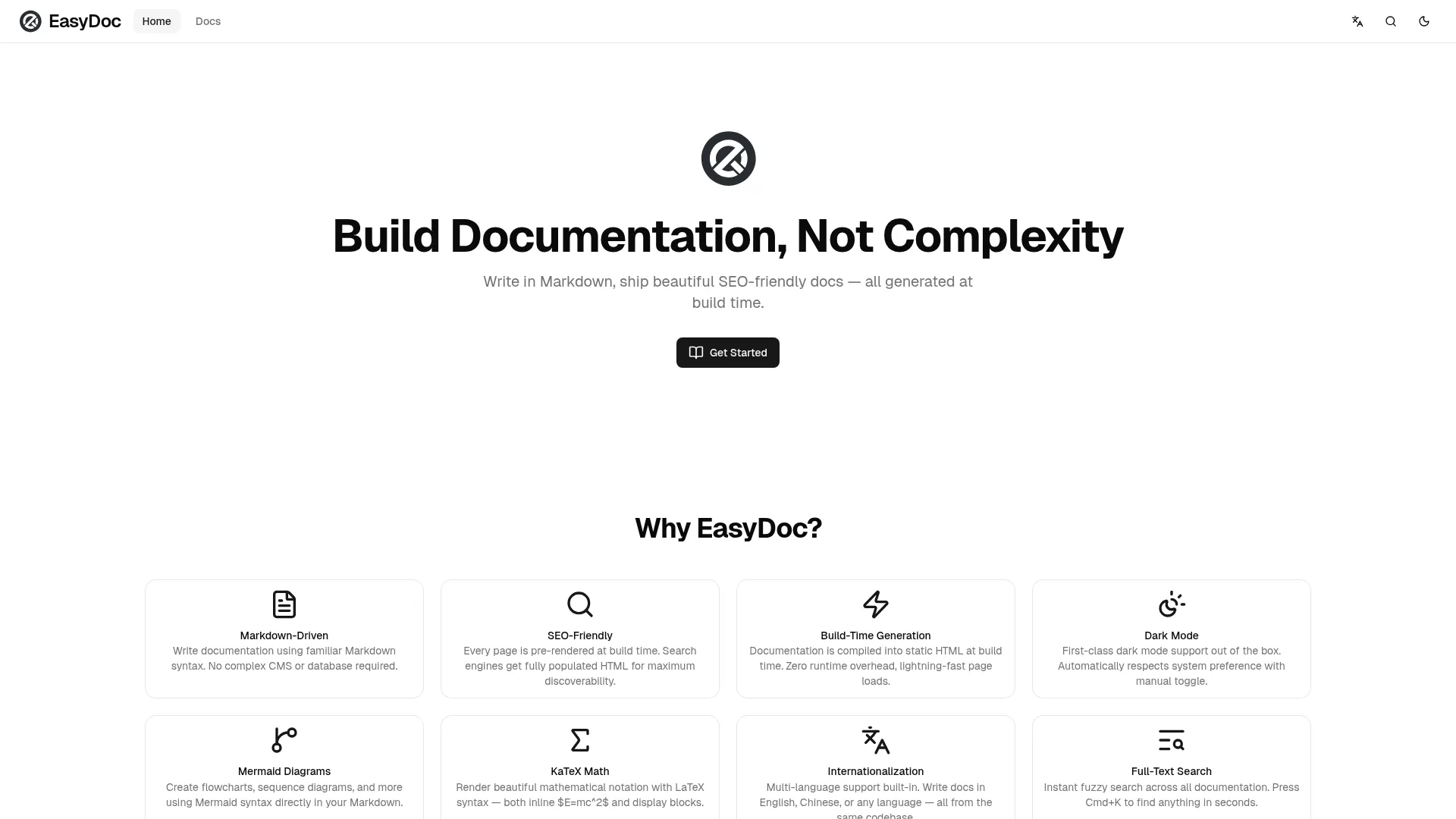 EasyDoc Static Docs